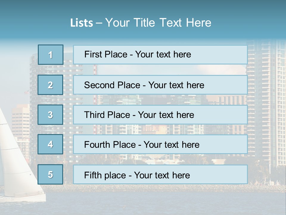 Cityscape Buildings Clear Skies PowerPoint Template