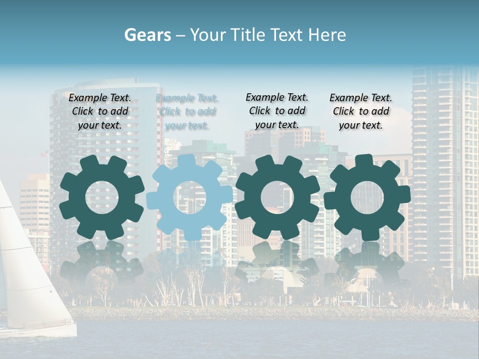 Cityscape Buildings Clear Skies PowerPoint Template