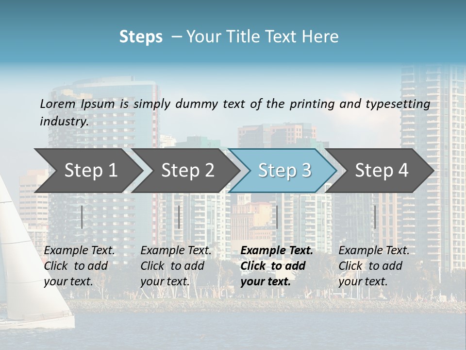 Cityscape Buildings Clear Skies PowerPoint Template