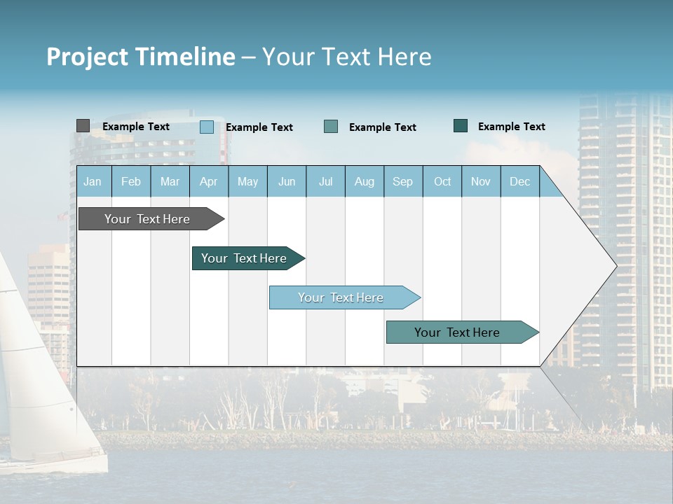 Cityscape Buildings Clear Skies PowerPoint Template