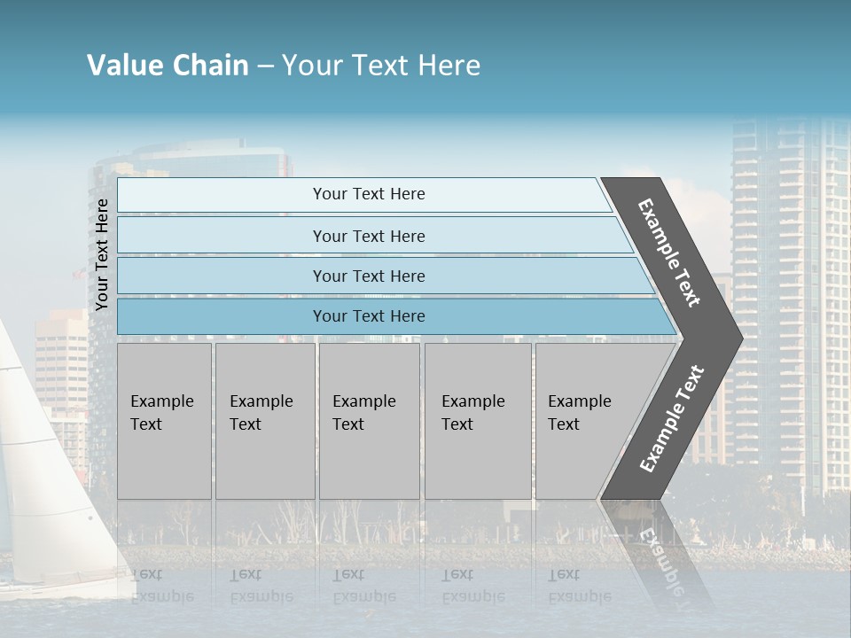 Cityscape Buildings Clear Skies PowerPoint Template