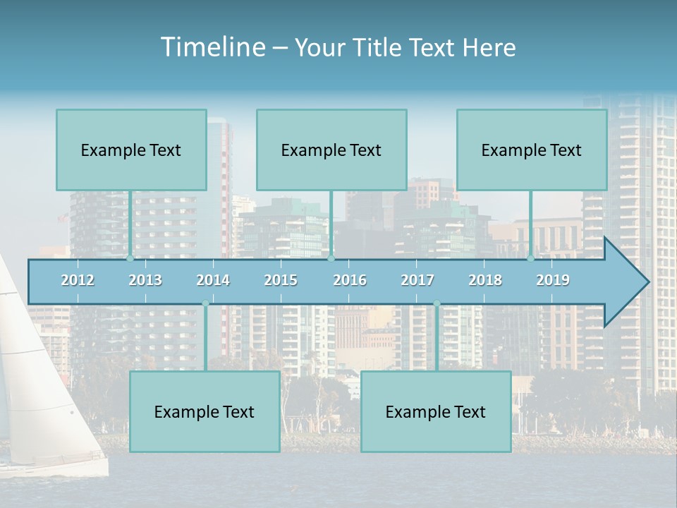 Cityscape Buildings Clear Skies PowerPoint Template