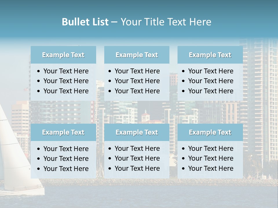 Cityscape Buildings Clear Skies PowerPoint Template