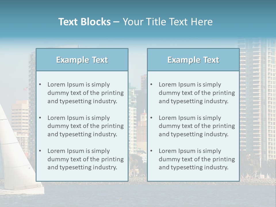 Cityscape Buildings Clear Skies PowerPoint Template