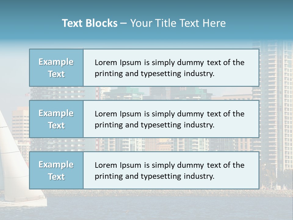 Cityscape Buildings Clear Skies PowerPoint Template