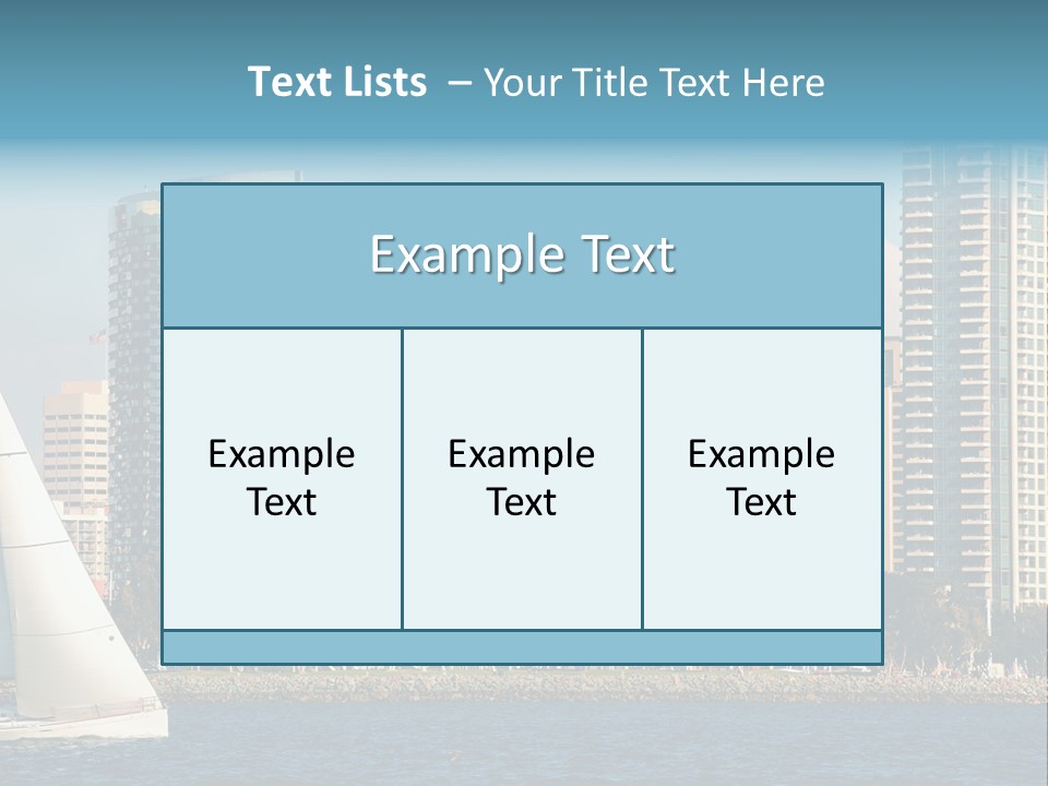Cityscape Buildings Clear Skies PowerPoint Template