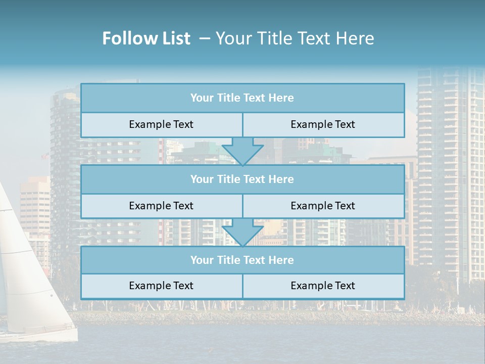 Cityscape Buildings Clear Skies PowerPoint Template