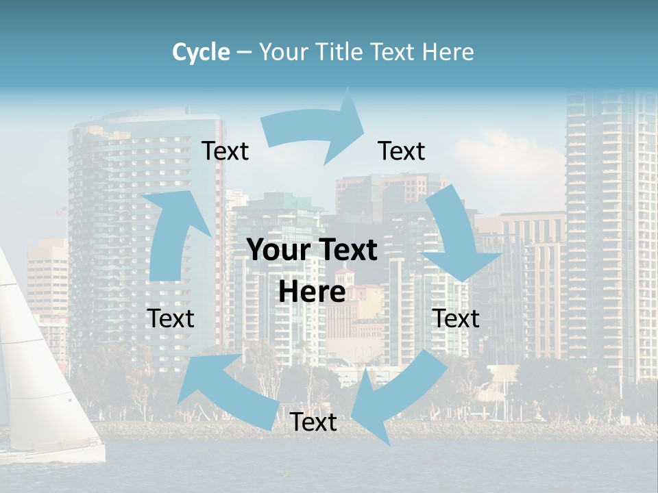 Cityscape Buildings Clear Skies PowerPoint Template