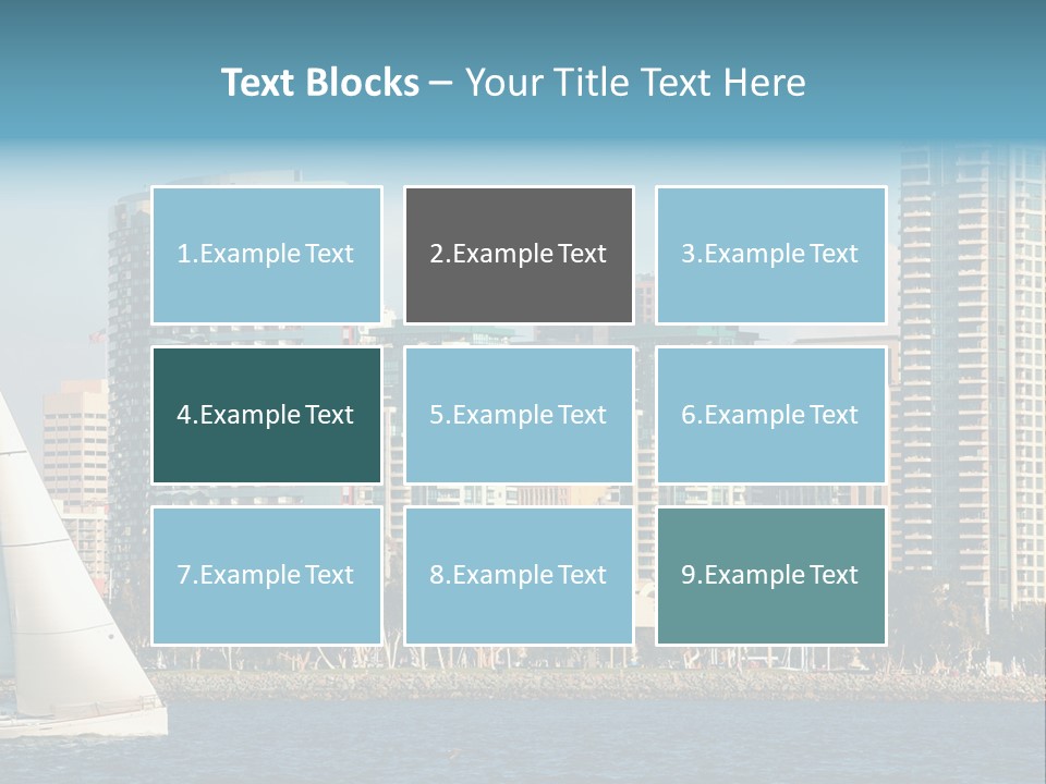 Cityscape Buildings Clear Skies PowerPoint Template