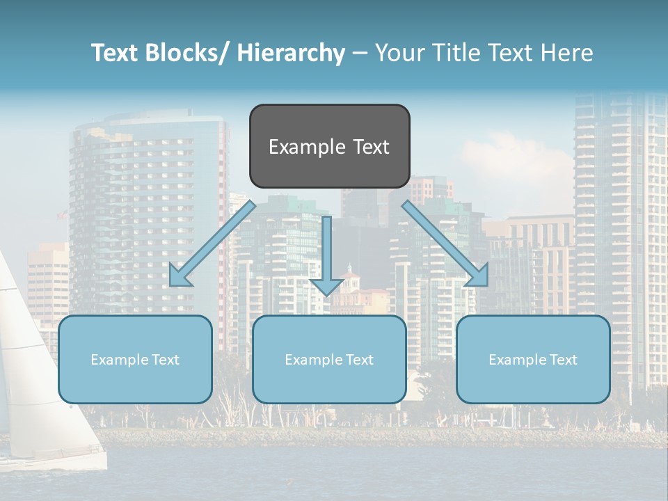 Cityscape Buildings Clear Skies PowerPoint Template