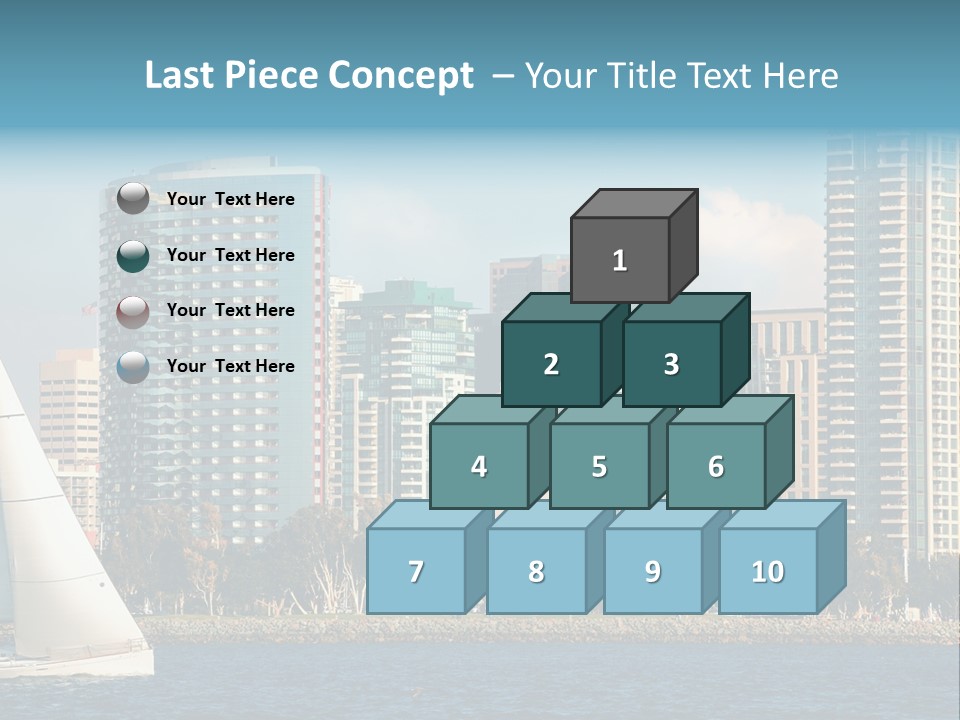 Cityscape Buildings Clear Skies PowerPoint Template