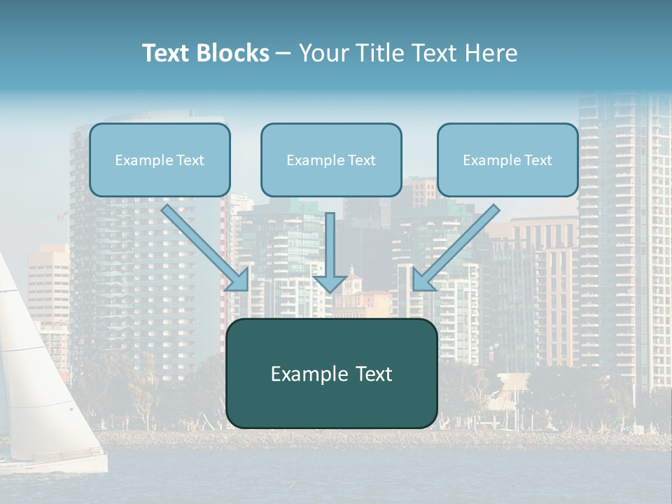 Cityscape Buildings Clear Skies PowerPoint Template