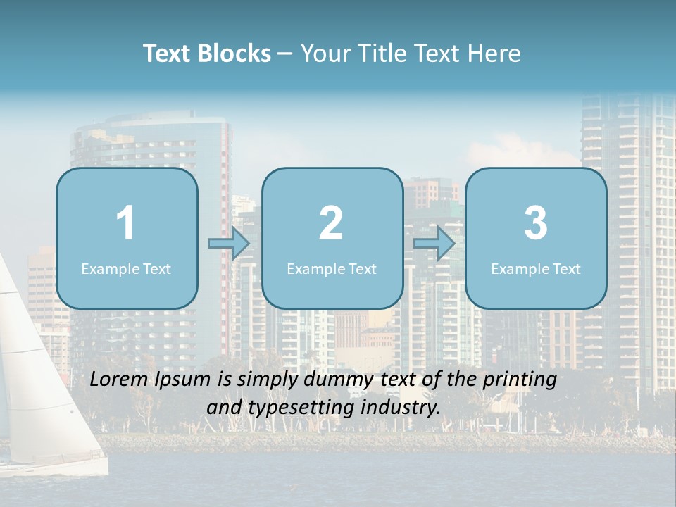 Cityscape Buildings Clear Skies PowerPoint Template