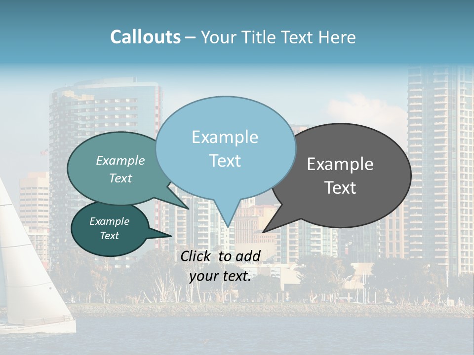 Cityscape Buildings Clear Skies PowerPoint Template