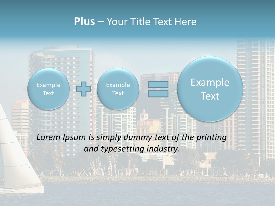 Cityscape Buildings Clear Skies PowerPoint Template