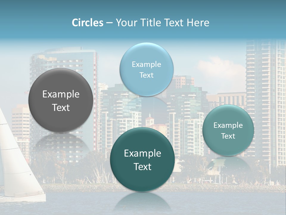 Cityscape Buildings Clear Skies PowerPoint Template