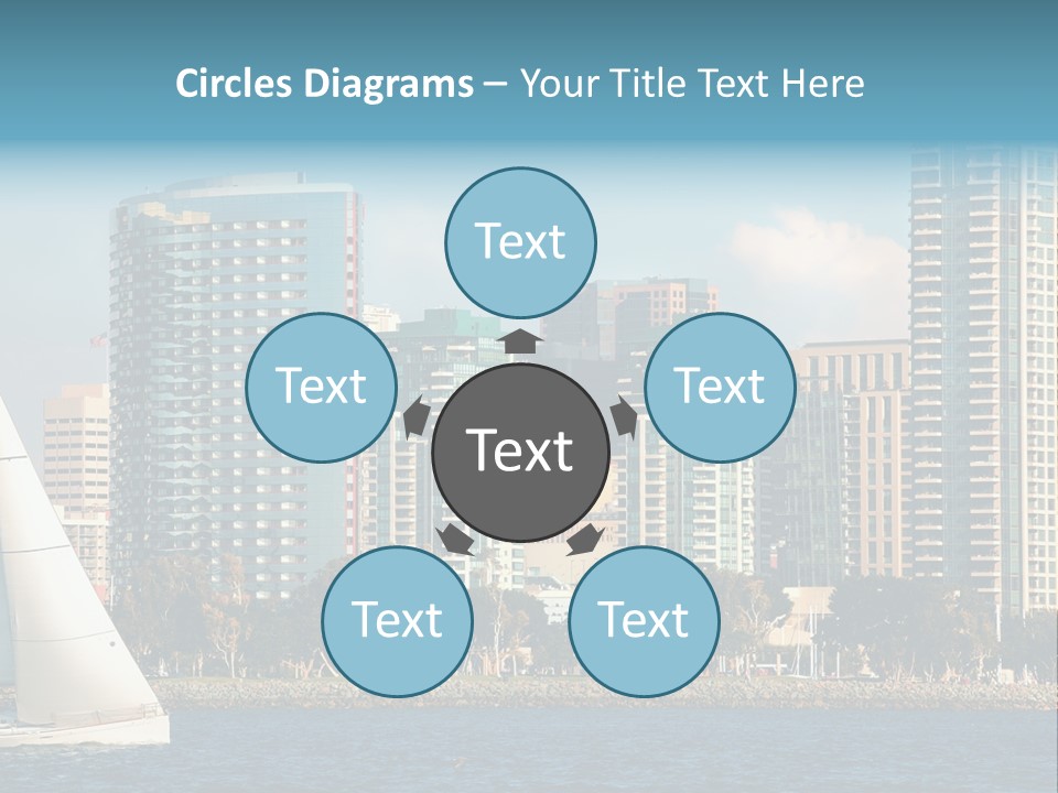 Cityscape Buildings Clear Skies PowerPoint Template