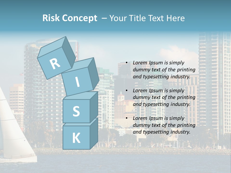 Cityscape Buildings Clear Skies PowerPoint Template