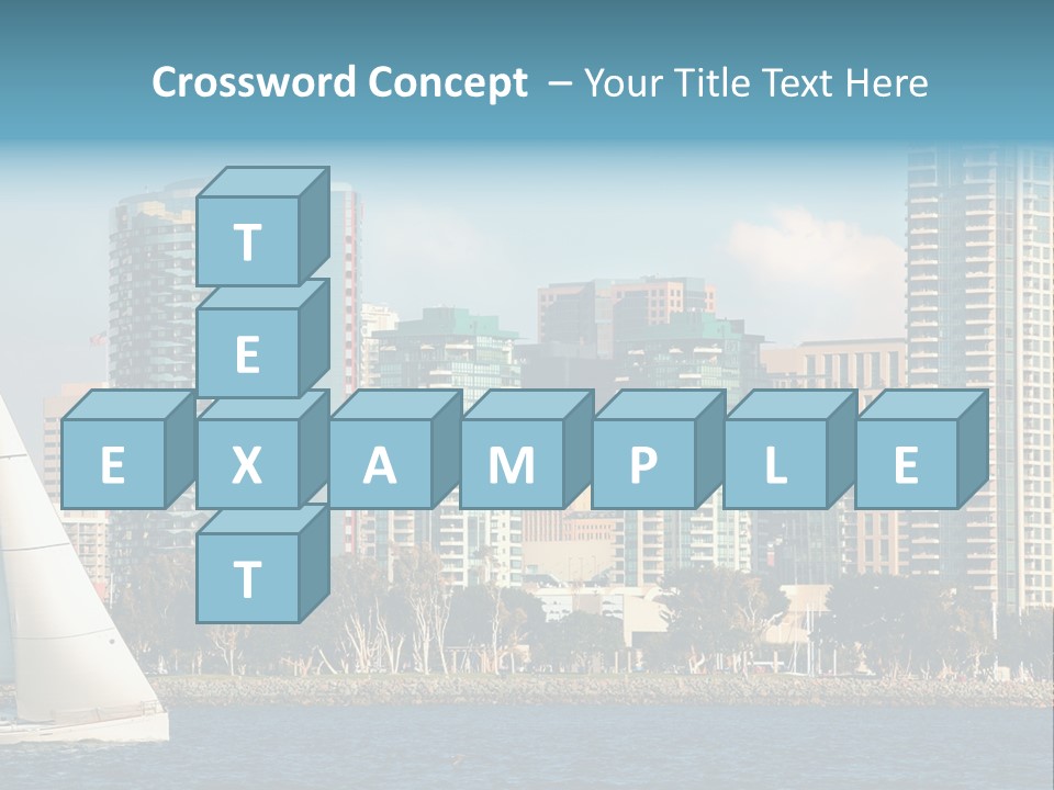 Cityscape Buildings Clear Skies PowerPoint Template