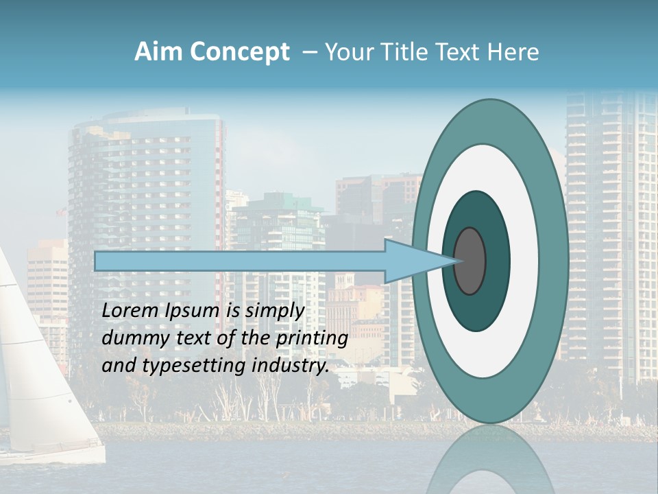 Cityscape Buildings Clear Skies PowerPoint Template