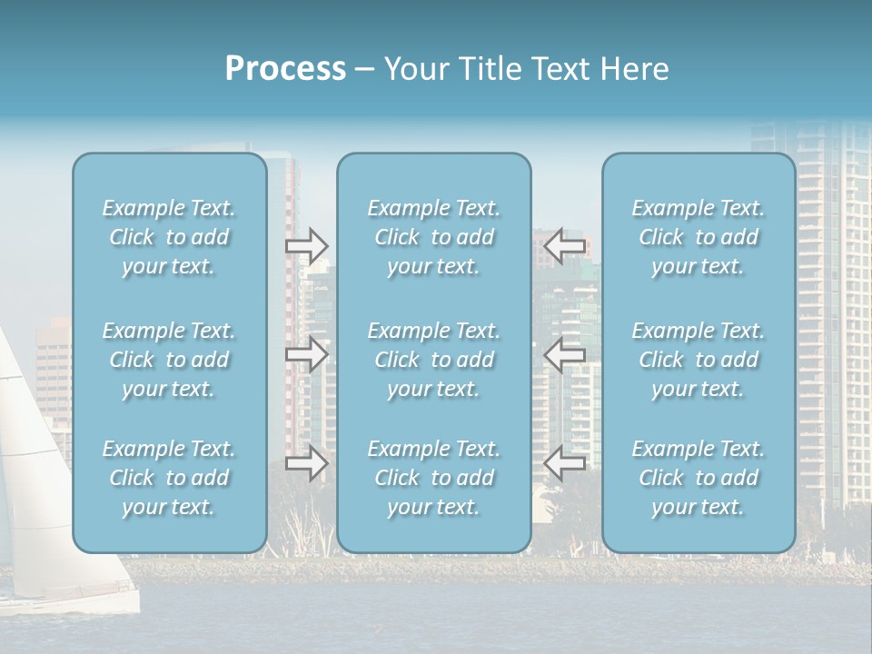 Cityscape Buildings Clear Skies PowerPoint Template