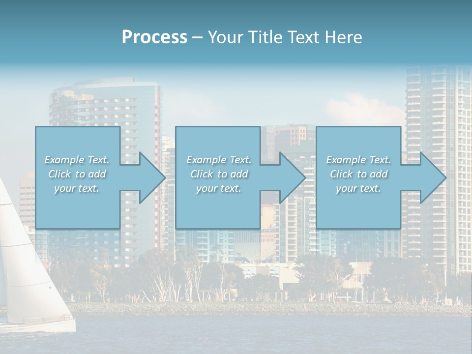 Cityscape Buildings Clear Skies PowerPoint Template