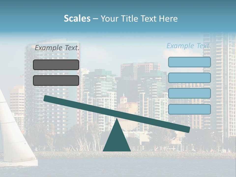 Cityscape Buildings Clear Skies PowerPoint Template
