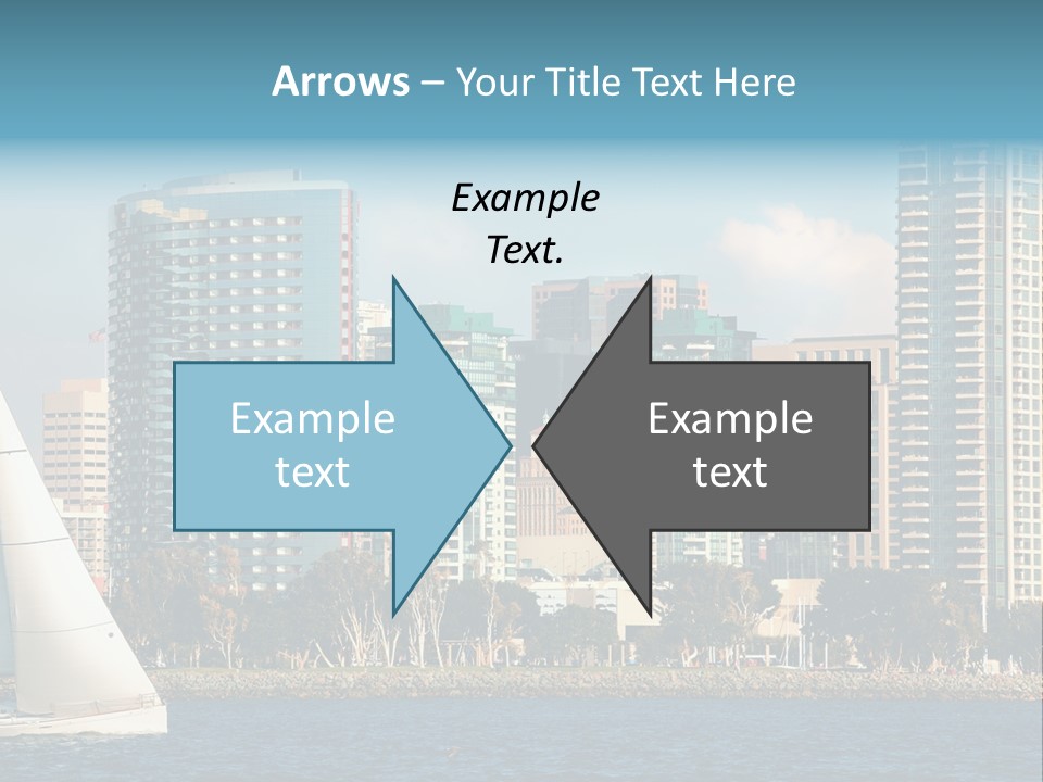 Cityscape Buildings Clear Skies PowerPoint Template