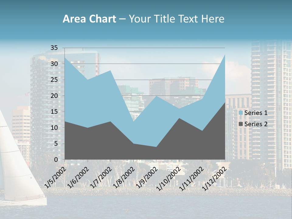 Cityscape Buildings Clear Skies PowerPoint Template