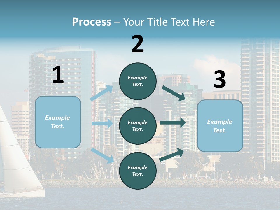 Cityscape Buildings Clear Skies PowerPoint Template