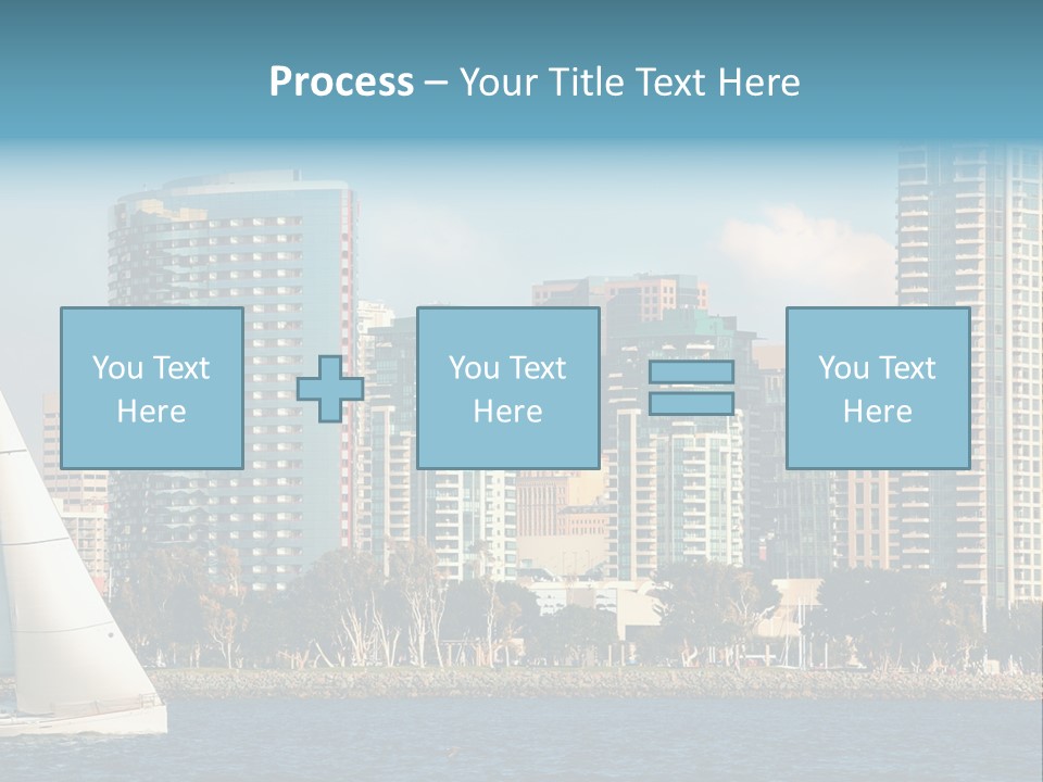 Cityscape Buildings Clear Skies PowerPoint Template