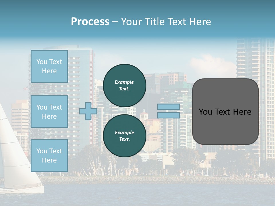Cityscape Buildings Clear Skies PowerPoint Template