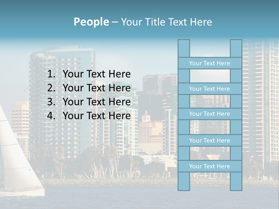 Cityscape Buildings Clear Skies PowerPoint Template