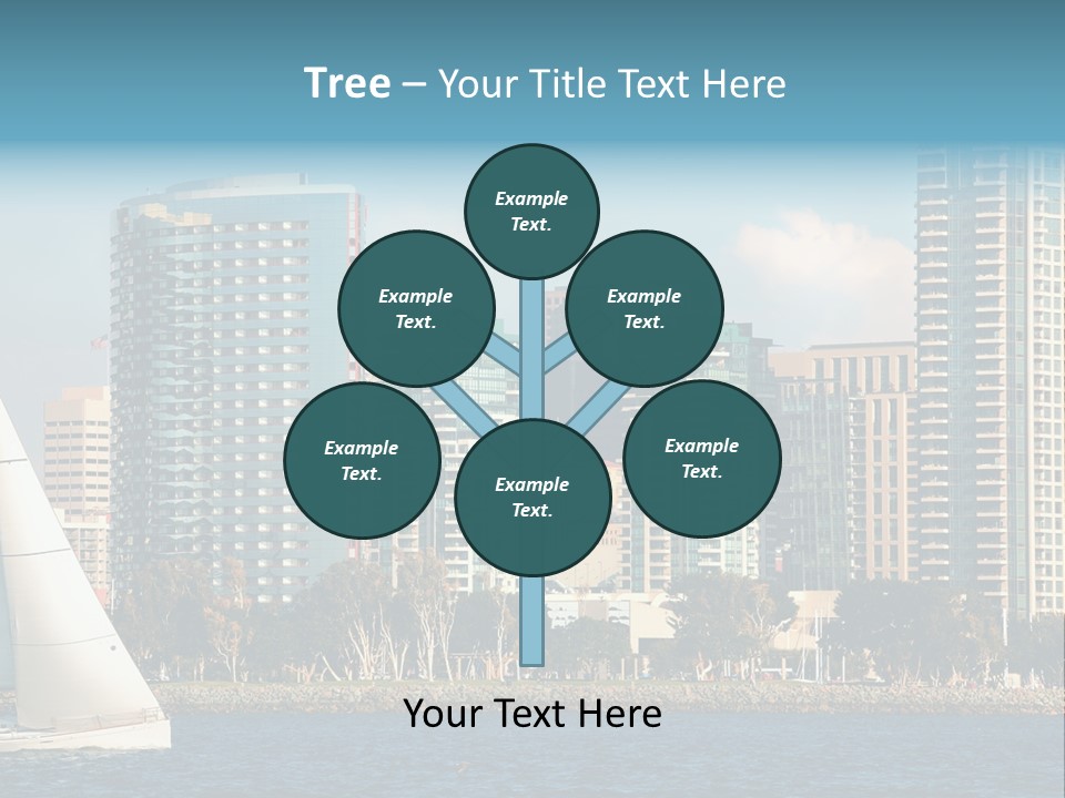 Cityscape Buildings Clear Skies PowerPoint Template