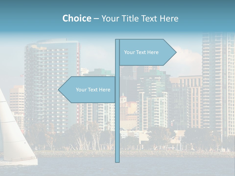 Cityscape Buildings Clear Skies PowerPoint Template