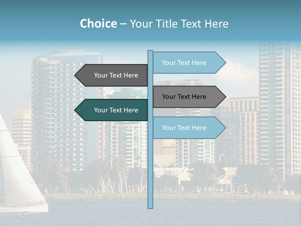 Cityscape Buildings Clear Skies PowerPoint Template