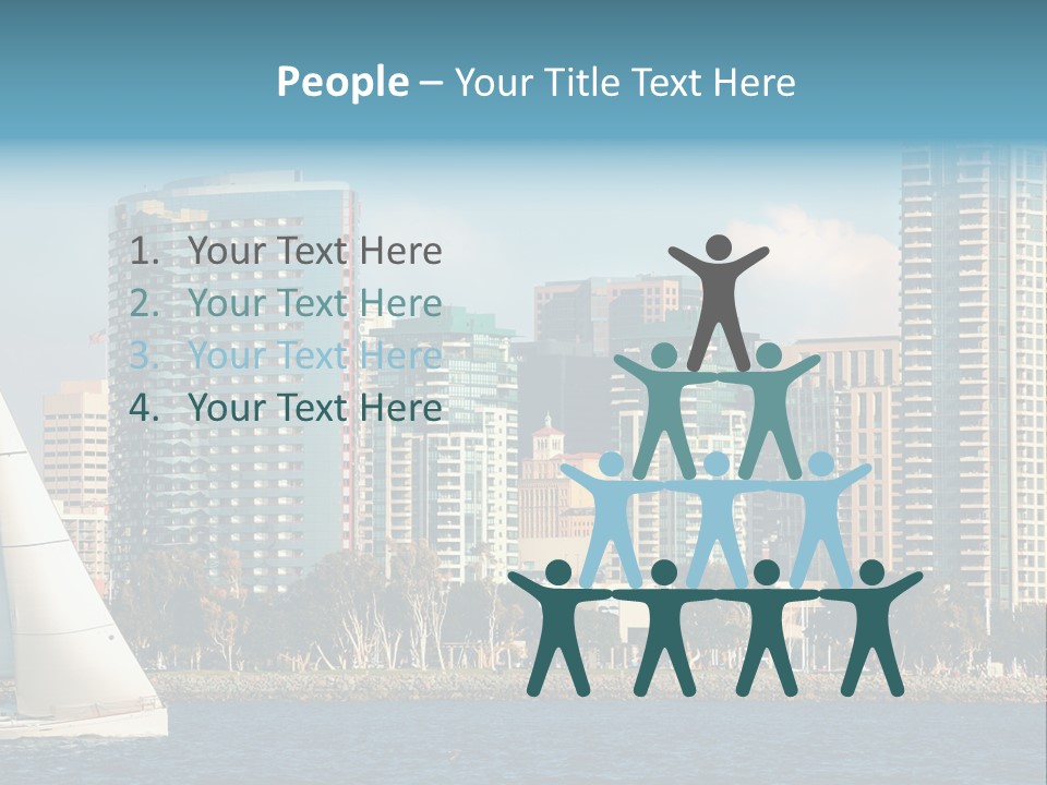 Cityscape Buildings Clear Skies PowerPoint Template