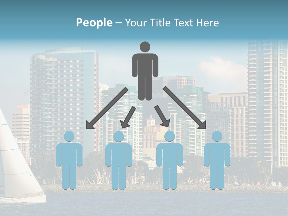 Cityscape Buildings Clear Skies PowerPoint Template