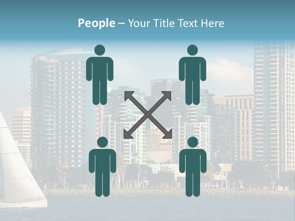 Cityscape Buildings Clear Skies PowerPoint Template