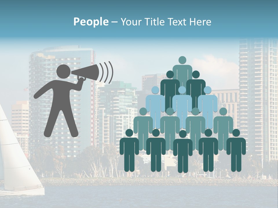 Cityscape Buildings Clear Skies PowerPoint Template