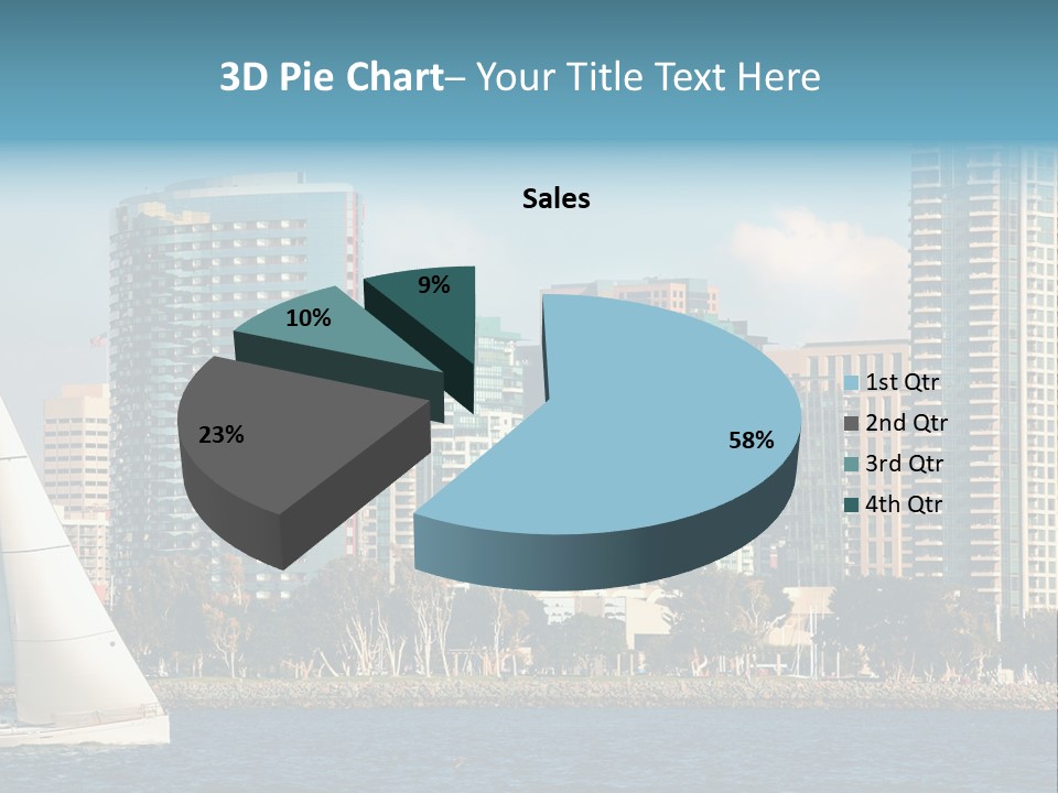 Cityscape Buildings Clear Skies PowerPoint Template