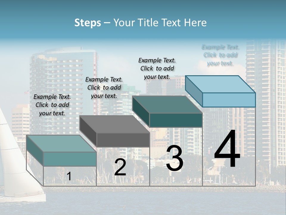 Cityscape Buildings Clear Skies PowerPoint Template