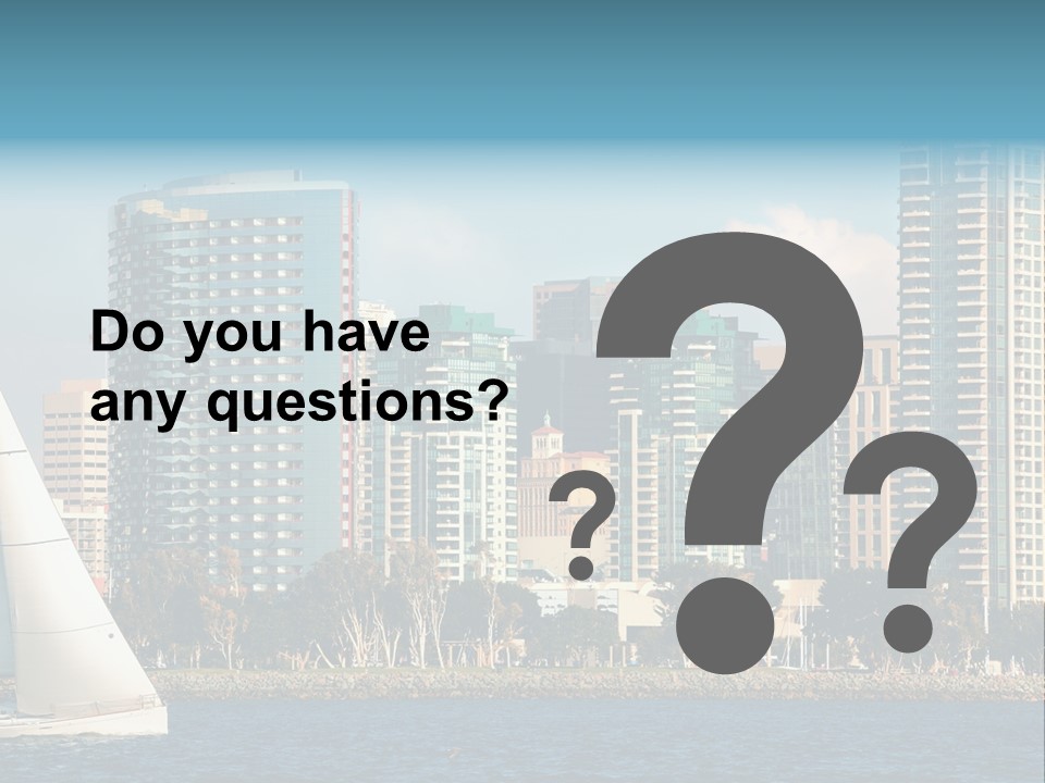 Cityscape Buildings Clear Skies PowerPoint Template