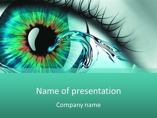 Macro Abstract Eye PowerPoint Template