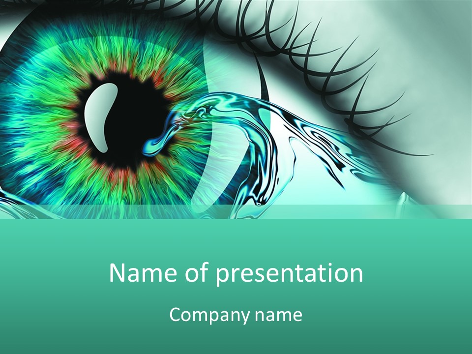 Macro Abstract Eye PowerPoint Template