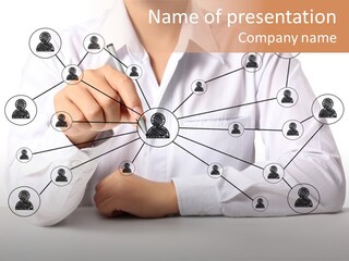 Push Circle Male PowerPoint Template