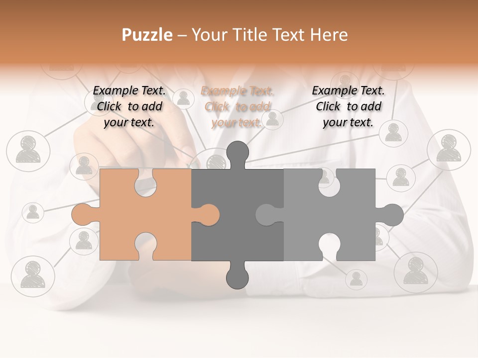 Push Circle Male PowerPoint Template