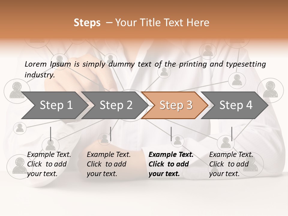 Push Circle Male PowerPoint Template
