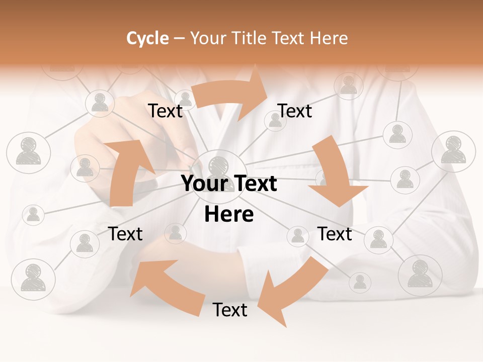 Push Circle Male PowerPoint Template