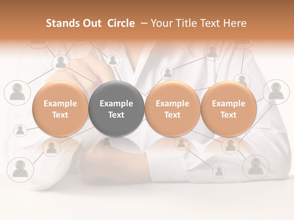 Push Circle Male PowerPoint Template